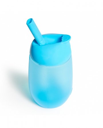 MUNCHKIN pudel kõrrega SIMPLE CLEAN, 237ml, blue, 12k+, 9001802 90018