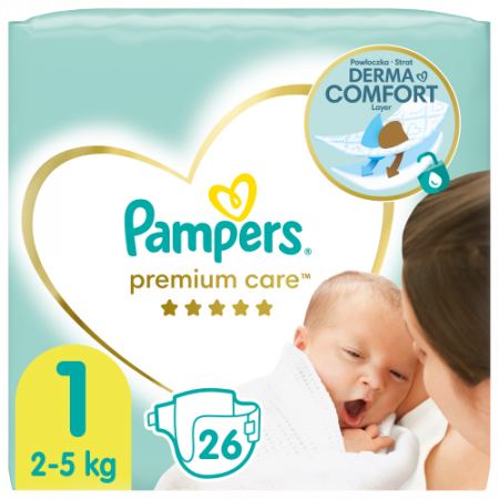 PAMPERS Premium Care teipmähkmed, suurus 1, 26 tk, 81765753 81765753