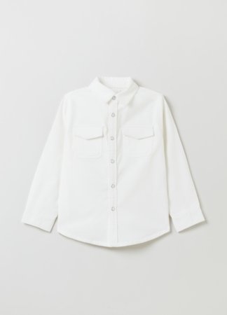 OVS BOY3-10Y SHIRTS L/S 2M 3-4 WHITE 001889573 