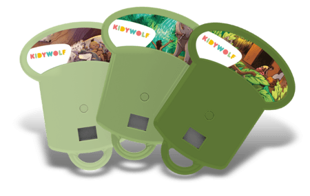KIDYWOLF jutukomplekt Džungliraamat, 3 lugu KIDYSLIDE projektorile, KIDYSTORIES-JB 