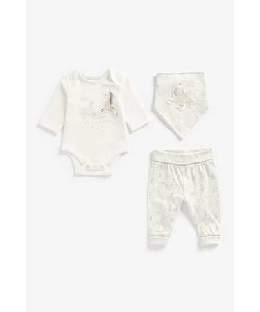 MOTHERCARE pikkade varrukatega bodi + püksid + pudipõll, BB807 568173