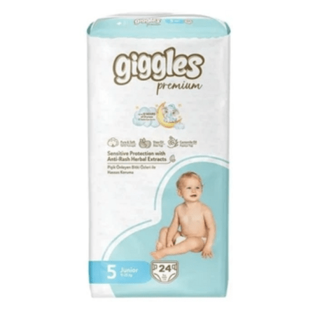 GIGGLES mähkmed Premium Twin Junior, 5 suurus, 11-25 kg, 24 tk 