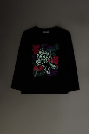 COCCODRILLO t-särk RAVE GIRL KIDS, must, cm 