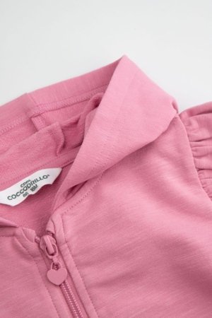 COCCODRILLO kapuutsiga tõmblukuga pusa, roosa, WC6132401HGN-007-062, 62 suurus 