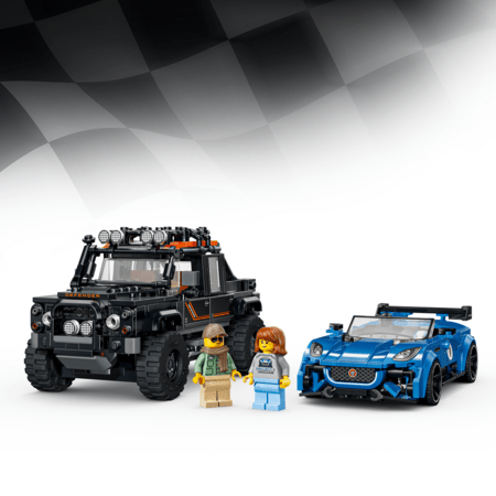 77264 LEGO® Speed Champions Jaguar Project 7 ja Land Rover Defender 