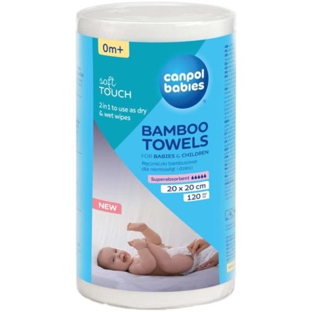 CANPOL BABIES bambusest kuivad salvrätikud imikutele ja lastele, 120 tk., 1/661 