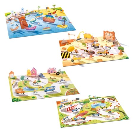 DJECO loovuskomplekt Lift-up Stickers – Sõidukid, DJ00043 