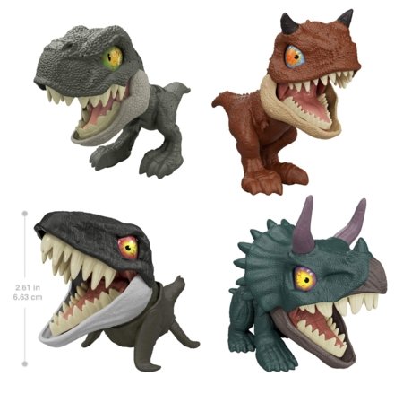 JURASSIC WORLD väikesed hammustavad dinosaurused, assortii., JFC86 