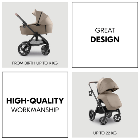 HAUCK universaalne käru COMFORT N CARE AIR SET, Mocha, 165553 