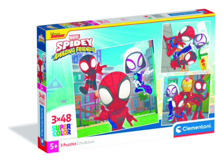 CLEMENTONI LASTELE PUZZLE Marvel Spidey ja tema sõbrad, 3x48 tk,, 25294 