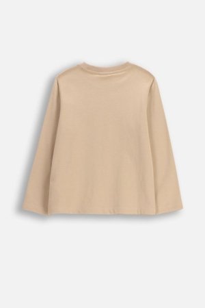 COCCODRILLO pikkade varrukatega t-särk, beež, WC6143102NBK-002-104, 104 cm 