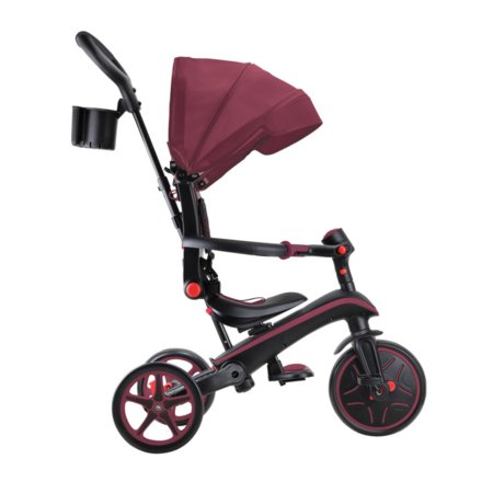 GLOBBER kokkupandav kolmerattaline jalgratas Explorer Trike Foldable 4in1, bordoo, 732-202-2 