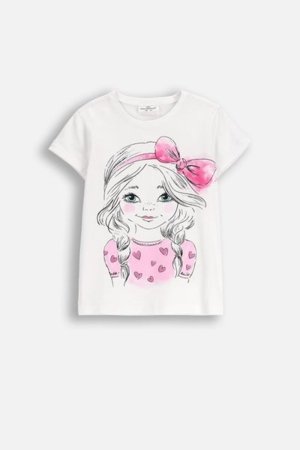 COCCODRILLO t-shirt EVERYDAY GIRL A, white, ZC5143227VGA-001-098, 98 cm 