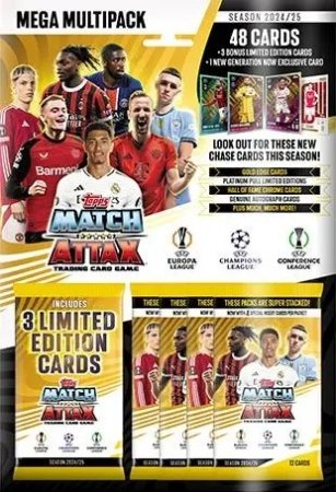 TOPPS kaardid Champions League 2025 MA Mega Multipack, 48+3tk, 5053307071667 