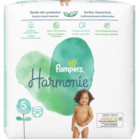 PAMPERS Harmonie teipmähkmed, suurus 5, 24 tk, 11-16kg, 81754113 81754113