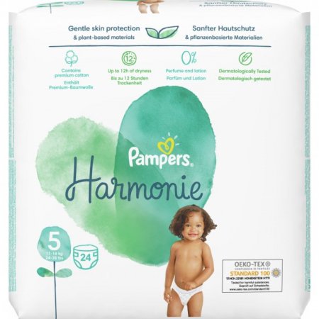 PAMPERS Harmonie teipmähkmed, suurus 5, 24 tk, 11-16kg, 81754113 81754113