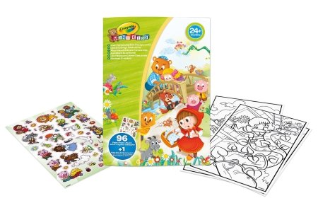 CRAYOLA MINIKIDS kleebistega värvimisraamat Giant Coloring Book and Stickers Sheet, Fairy Tale, 25-1081G 