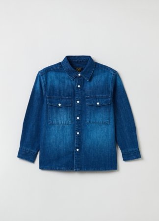 OVS BOY3-10Y SHIRTS L/S 2M 5-6 BLUE 001912966 