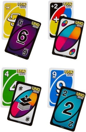MATTEL GAMES UNO mäng kahepoolsete kaartidega, GDR44 