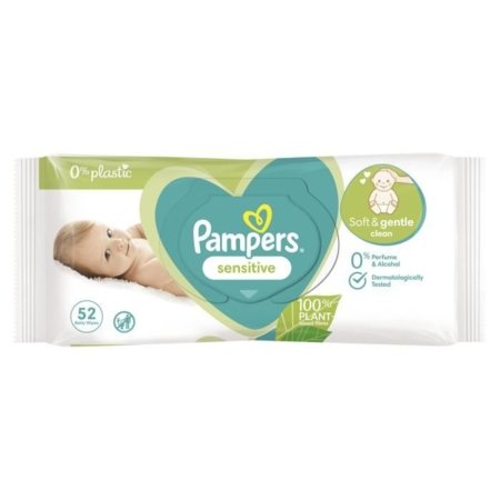 PAMPERS niisked salvrätikud SENSITIVE, 52 tk. 