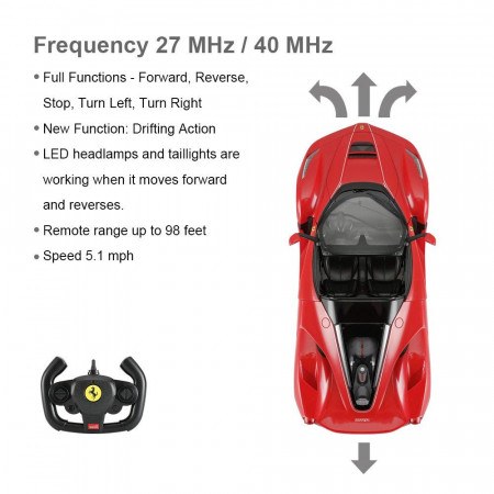 RASTAR R/C 1:14 Ferrari LaFerrari Aperta (with drift function) 75800