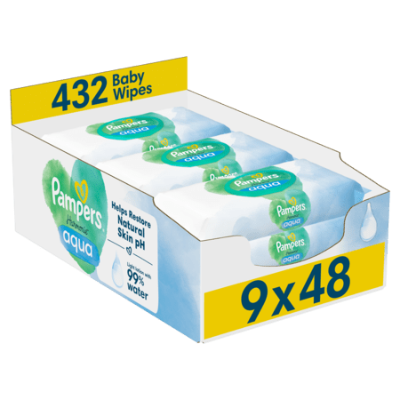 PAMPERS Niisked salvrätikud Harmonie Aqua, 9x48 tk, 81783736 