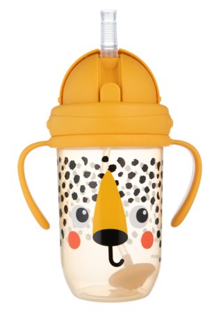 CANPOL BABIES lekkekindel joogipudel kõrrega BABIESBOO CHEETAH, 270 ml, 56/617_ora 