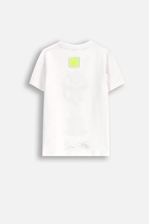 COCCODRILLO lühikeste varrukatega särk COSMIC RAVE BOY KIDS, valge, WC5143202CBK-001-122, 122 cm 