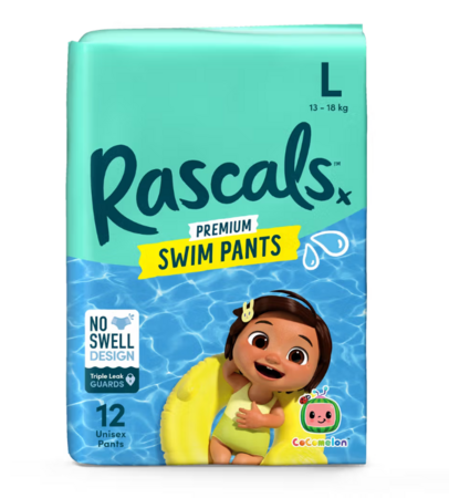 RASCALS ujumismähkmed COCOMELON, L suurus, 13-18 kg., 12 tk., 93716 