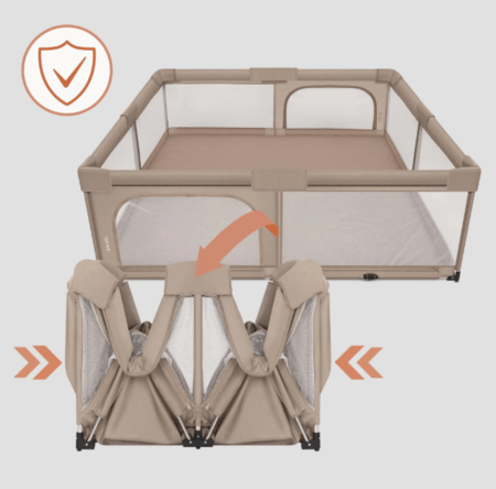LIONELO mänguaedik-maneež FLORENCE XL EASY FOLD, Beige sand, LO-FLORENCE XL EASY FOLD 