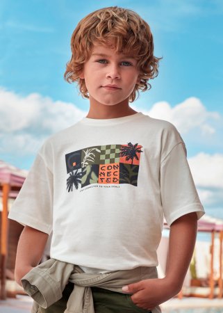 MAYORAL lühikeste varrukatega t-särk 7D, kreemi värv, 6038-57 