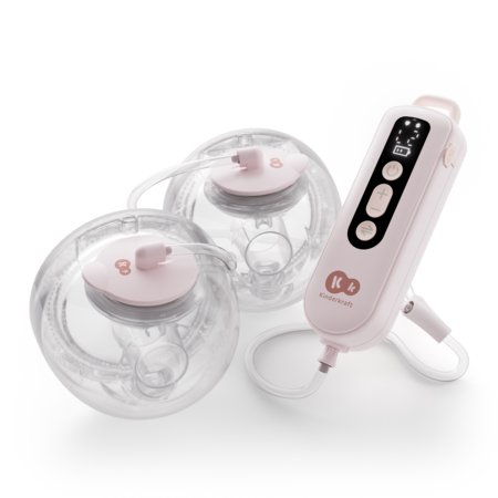 KINDERKRAFT topelt kaasaskantav elektriline rinnapump GENTLEFLOW, pink, KEGEFL00PNK0000 