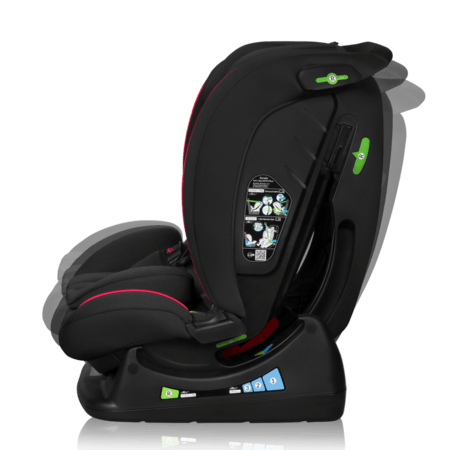 LIONELO turvatool AART I-SIZE, Black carbon red,  40-150 cm., LO-AART I-SIZE 