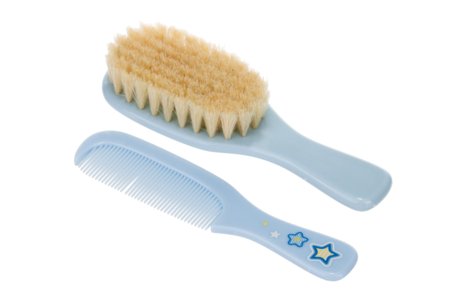 CANPOL BABIES pehme hari looduslike harjastega ja kamm GOLD, blue, 7/406_blu2 