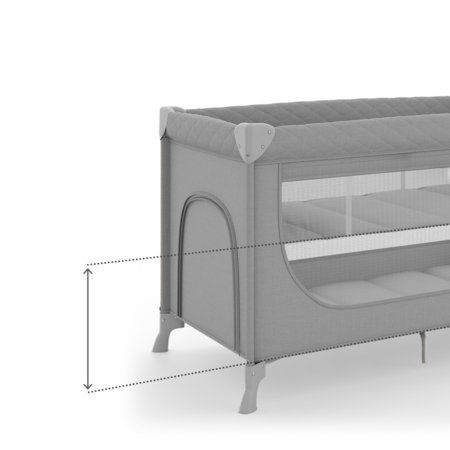 KINDERKRAFT reisivoodi-maneež LEODY UP, Grey, KCLEODUPGRY0000 