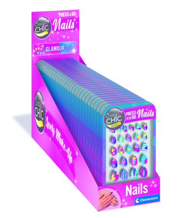 CLEMENTONI CRAZY CHIC kleebitavad küüned Press&Go, 18896 