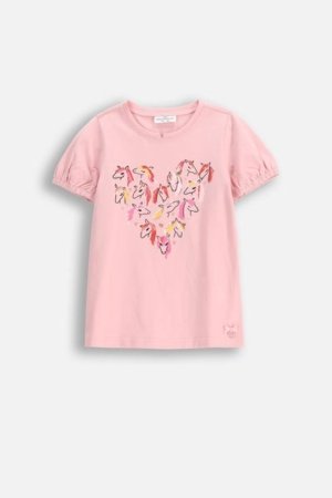 COCCODRILLO lühikeste varrukatega särk NOSTALGIC MEADOW GIRL KIDS, roosa, WC5143202NGK-033-122, 122 cm 