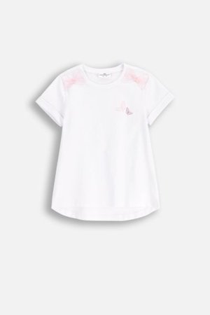 COCCODRILLO lühikeste varrukatega särk DREAM DIARIES GIRL KIDS, valge, WC5143202DGK-001-122, 122 cm 