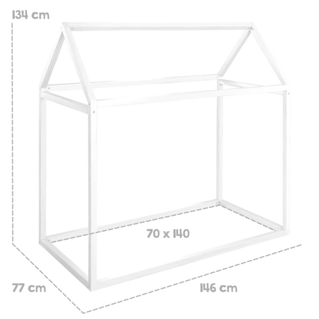 ROBA lastevoodi madratsiga-maja, 70x140 cm, White, 1061860WEZU 