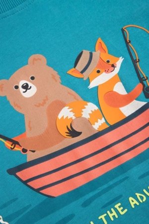 COCCODRILLO pikkade varrukatega t-särk, rohelised, WC6143104FBK-013-110, 110 