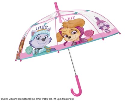 PERLETTI PAW PATROL läbipaistev vihmavari 45/8, roosa, 75157 