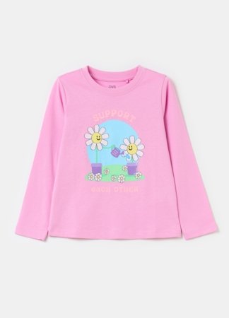 OVS pikkade varrukatega t-särk, roosa, , 001985556 