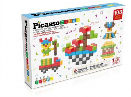 PICASSO TILES Magnetiline konstruktor magnetkuubikud 108 osa, PMC108 