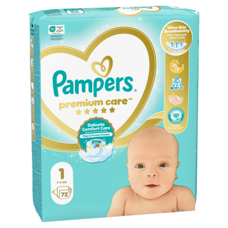 PAMPERS Mähkmed Premium Care 1 suurus, 72 tk, 81784163 
