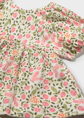 MAYORAL lühikeste varrukatega pluus, blossom, 1.105-36, cm 