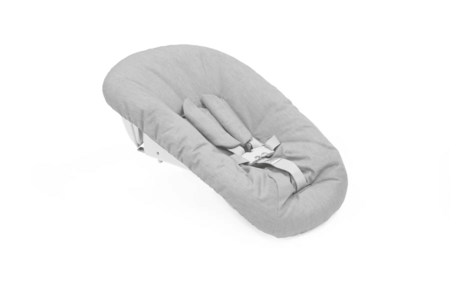 STOKKE söögitool koos turvakaare ja vastsündinu komplektiga TRIPP TRAPP, white, grey NBS, 685900 