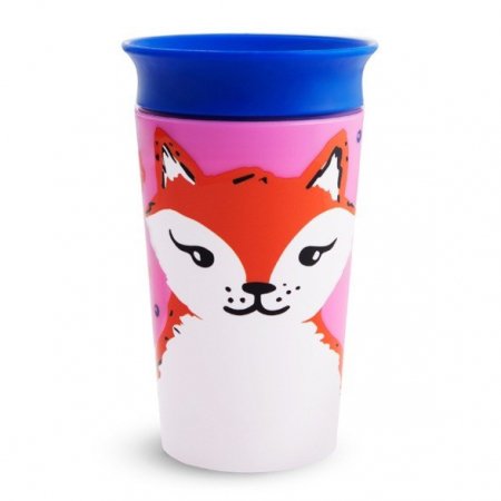 MUNCHKIN WildLove Sippy tass, 266 ml, punane rebane, Miracle 360,  6m+, 05177701 5177702