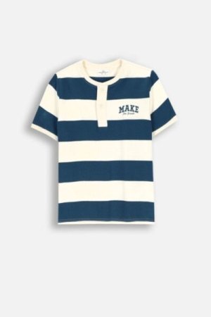 COCCODRILLO short sleeved t-shirt ACADEMY BOY JUNIOR, sinised, ZC4143201ABJ-014-152, 152 cm 