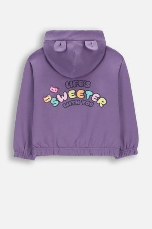 COCCODRILLO kapuutsiga tõmblukuga pusa, lilla, WC6132401SGK-016-092, 92 cm 