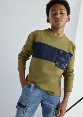 MAYORAL pikkade varrukatega t-särk 7C, khaki, 7.084-29, 167 cm 
